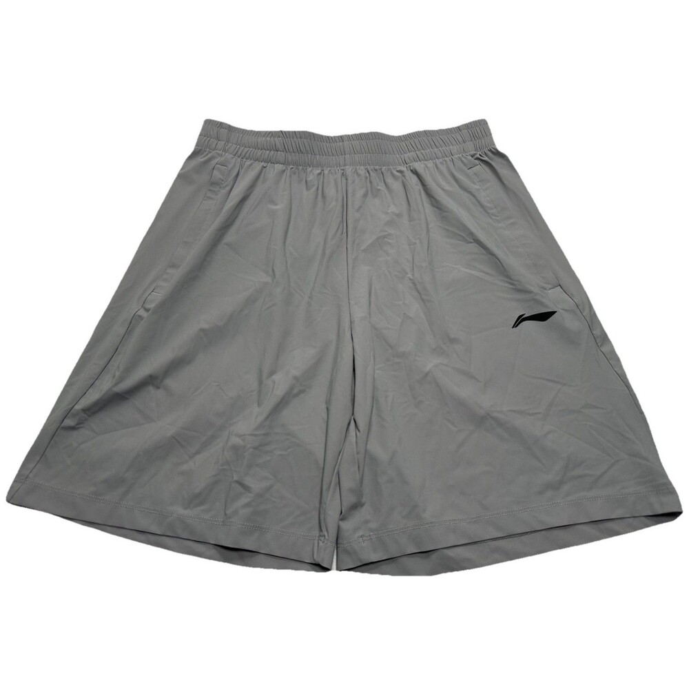 Men's Li-Ning AT Dry Freeze Quick Dry Training Shorts 8" Size Large Grey AKYV033